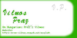 vilmos praz business card